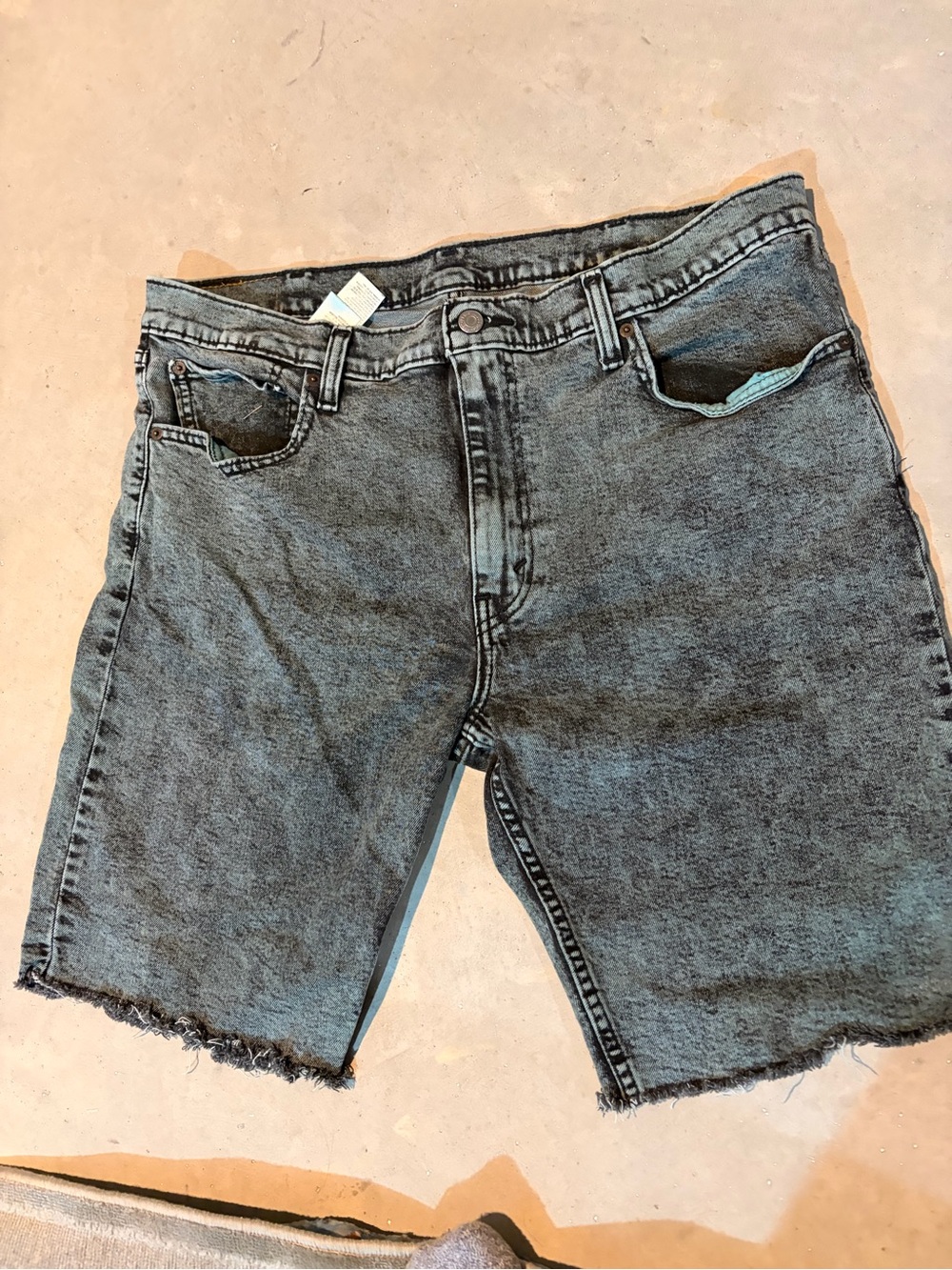 Levi's Acid Washed Denim Shorts 38